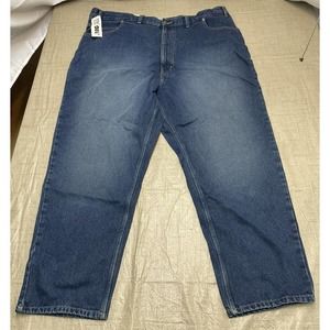 Mens Arizona Relaxed Sand Blast Blue Denim Jeans Size 48x30